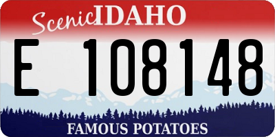 ID license plate E108148