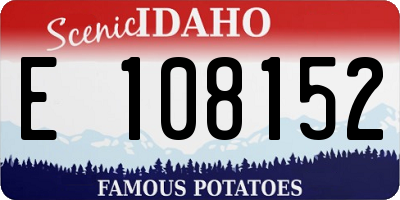 ID license plate E108152