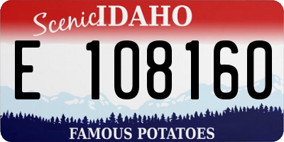 ID license plate E108160