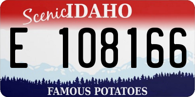 ID license plate E108166