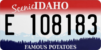 ID license plate E108183