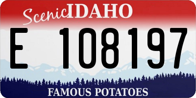 ID license plate E108197