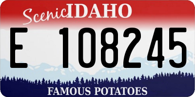 ID license plate E108245