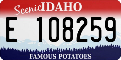 ID license plate E108259