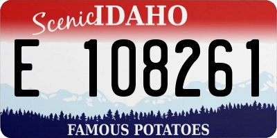 ID license plate E108261