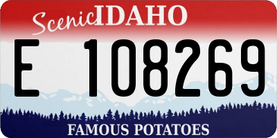 ID license plate E108269