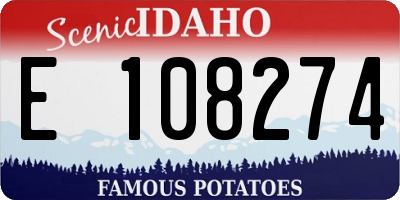 ID license plate E108274