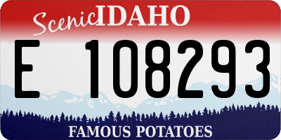 ID license plate E108293