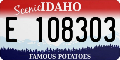 ID license plate E108303