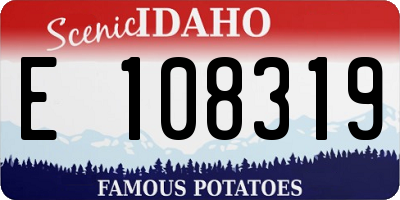 ID license plate E108319