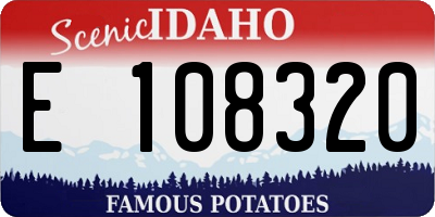 ID license plate E108320