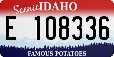 ID license plate E108336