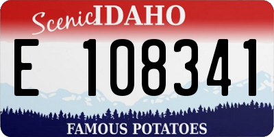 ID license plate E108341