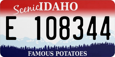 ID license plate E108344