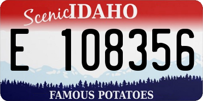 ID license plate E108356