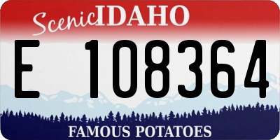 ID license plate E108364