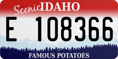 ID license plate E108366