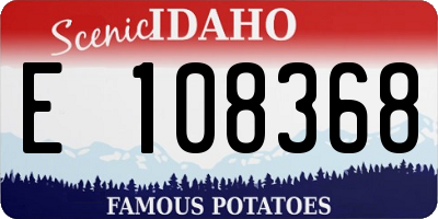 ID license plate E108368
