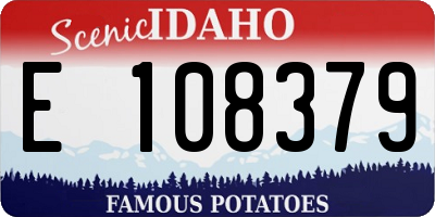 ID license plate E108379