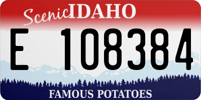 ID license plate E108384