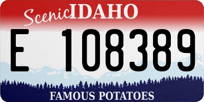 ID license plate E108389