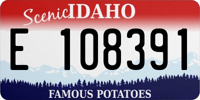 ID license plate E108391