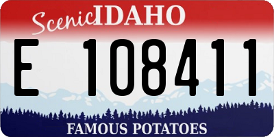 ID license plate E108411