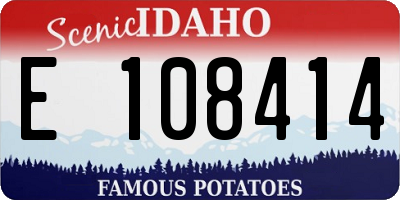 ID license plate E108414