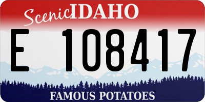 ID license plate E108417