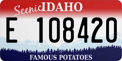 ID license plate E108420