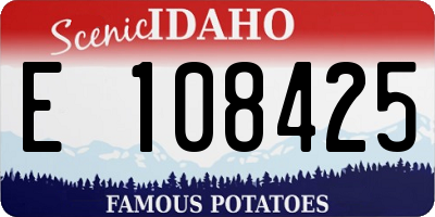 ID license plate E108425