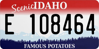 ID license plate E108464