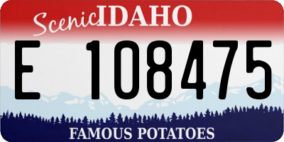 ID license plate E108475