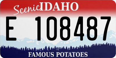 ID license plate E108487