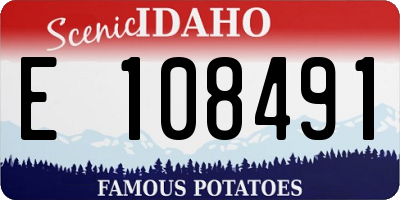 ID license plate E108491