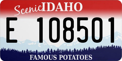 ID license plate E108501