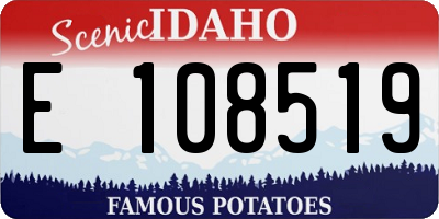 ID license plate E108519