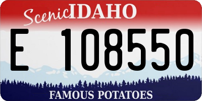 ID license plate E108550