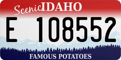 ID license plate E108552