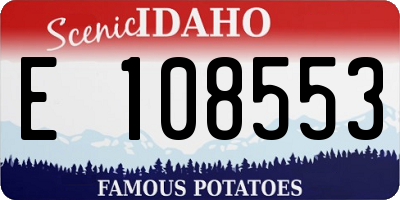 ID license plate E108553