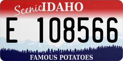 ID license plate E108566
