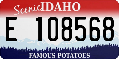 ID license plate E108568