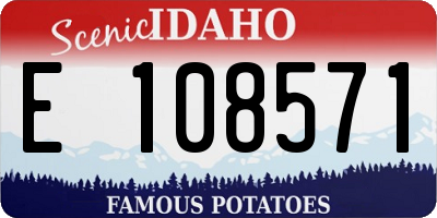 ID license plate E108571