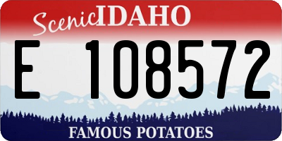 ID license plate E108572