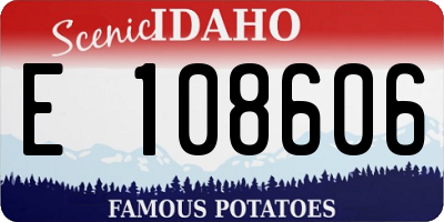 ID license plate E108606