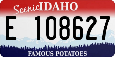 ID license plate E108627