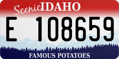 ID license plate E108659