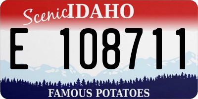 ID license plate E108711