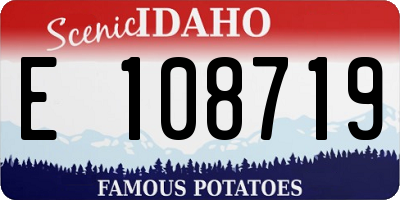 ID license plate E108719
