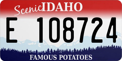 ID license plate E108724